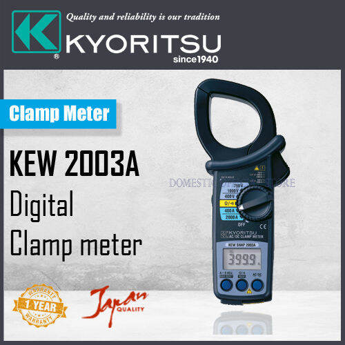 Kyoritsu KEW 2003A AC/DC Digital Clamp Meter Lazada