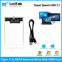 ใสประเภท-C เพื่อ SATA ฮาร์ดไดรฟ์ภายนอกดิสก์ HDD E Nclosure กรณีปกเชลล์สำหรับ2.5นิ้ว SATA SDD HDD สนับสนุน2ไตรโลไบต์ขายร้อน