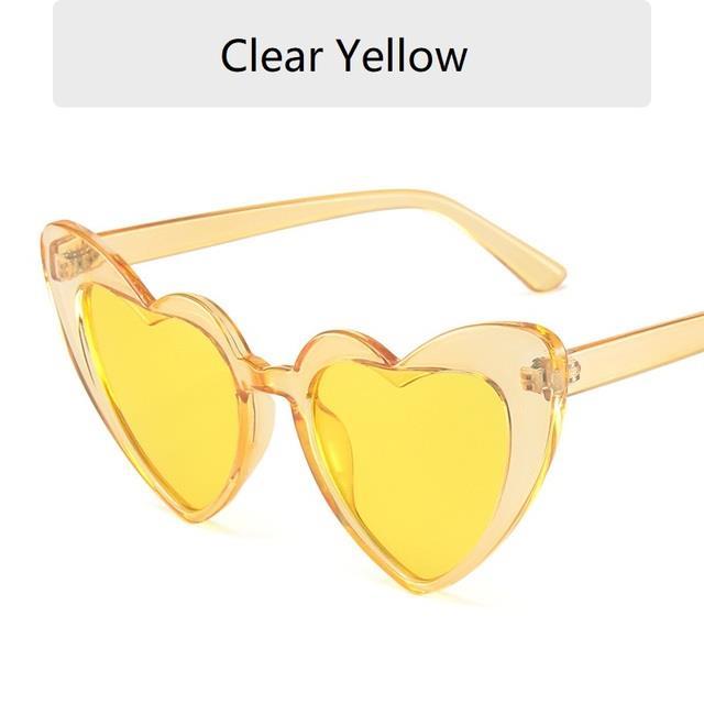 แว่นกันแดดแฟชั่นรูปหัวใจสำหรับผู้หญิงกรอบใหญ่แว่นกันแดดสีชมพูแวววาวแว่นตา2021แบรนด์หรูแว่นตา-uv400