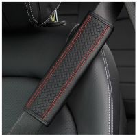Car Seat Belt Cover PU Leather Safety Mat Breathable Shoulder Protection Padding Pad Auto Interior Universal Accessories 1Pcs Seat Covers