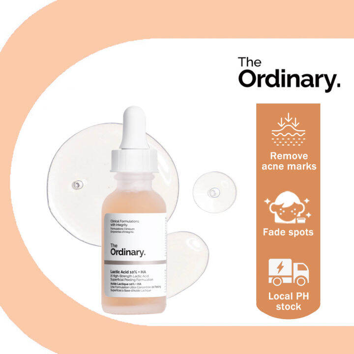 The Ordinary Lactic Acid 10 Ha 30ml Exfoliating Diminishes Acne