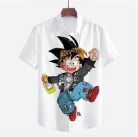 【LZ】✾  Dragon Ball Z manga curta anime roupas Goku Vegeta viagem de temporada legal alta qualidade moda verão Harajuku 5XL 2023