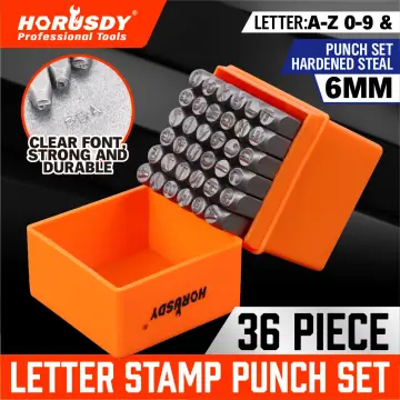 36 Piece 1/4 Steel Letter & Number Stamping Set Metal Stamps