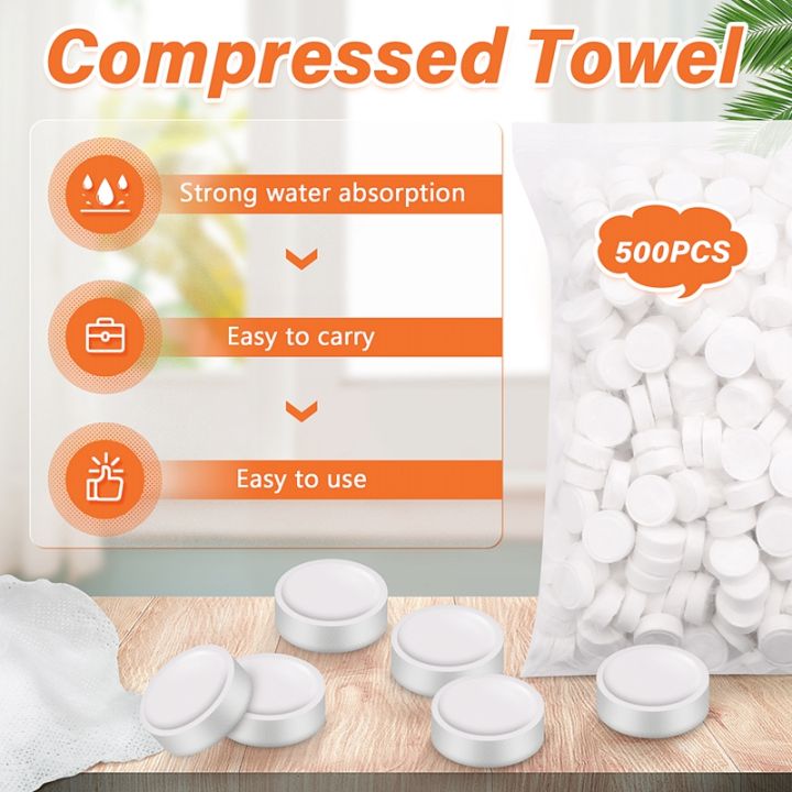 500pcs-magic-soft-cotton-disposable-compressed-towel-wipes-tablet-travel-tissue