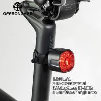 ☇▤✷ OFFBONDAGE Smart Bicycle Brake Light IPx6 Taillight Type-C Bike Tail Rear Light Auto Stop LED Warning Safety Cycling Light