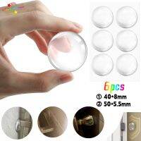 30/20/6Pcs Clear Soft Silicone Wall Protector Self-adhesive Door Handle Bumper Protective Plug Non-slip Round Doors Stop Muffler Decorative Door Stops