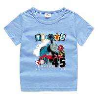 Thomas &amp; Friends การ์ตูนเด็กฤดูร้อน Cool บางเสื้อยืดเด็กเด็กทารกแขนสั้นผ้าฝ้ายกีฬาเสื้อผ้า Tops Tees การ์ตูนพิมพ์เด็ก Casual Homewears เสื้อ1-8ปี