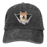 New Fashion Torn Shiba Inu Adjustable Caps Couple Version