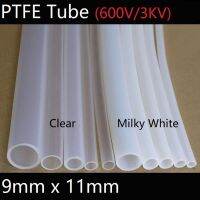 9Mm X 11Mm PTFE T Eflon ฉนวนแข็งเส้นเลือดฝอย F4ท่อสูงทนอุณหภูมิต่ำส่งท่อ3KV สีขาวที่ชัดเจน