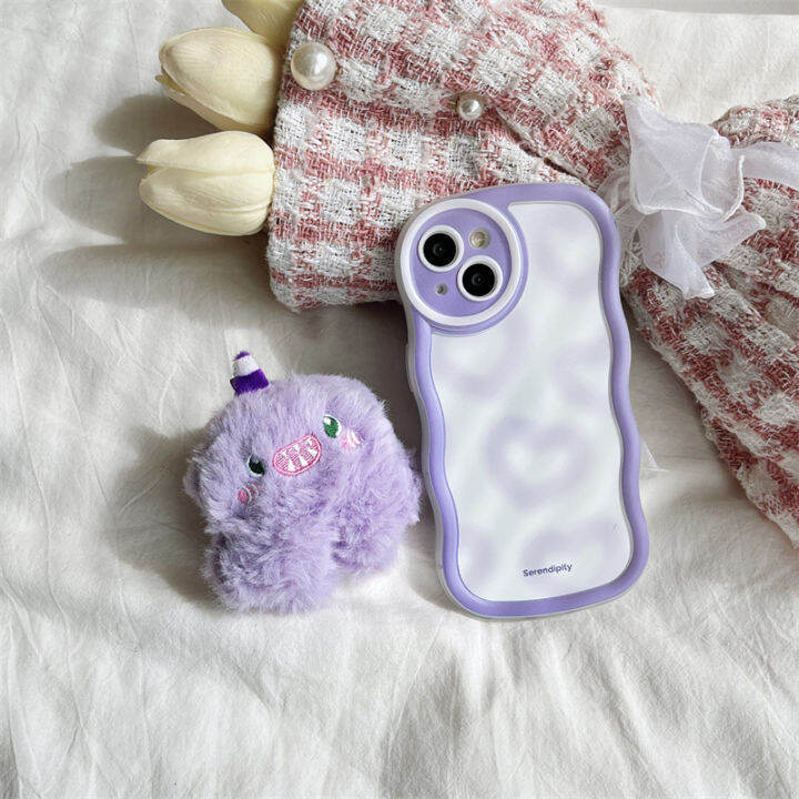 เคสโทรศัพท์สีชมพู-monster-stand-สำหรับ-iphone14-girls-iphone12promax-เคสโทรศัพท์สีม่วงสำหรับ-iphone-xr-เคส-wave-edge-แฟชั่นสำหรับ-iphone13-plush-puffy-stand-เคสโทรศัพท์สำหรับ-iphone11-stun-dye-dream-l