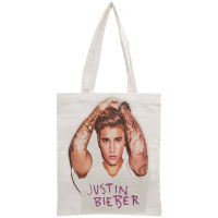Custom Justin Bieber Tote Bag Reusable Handbag Women Shoulder Foldable Canvas Shopping Bags Customize your image