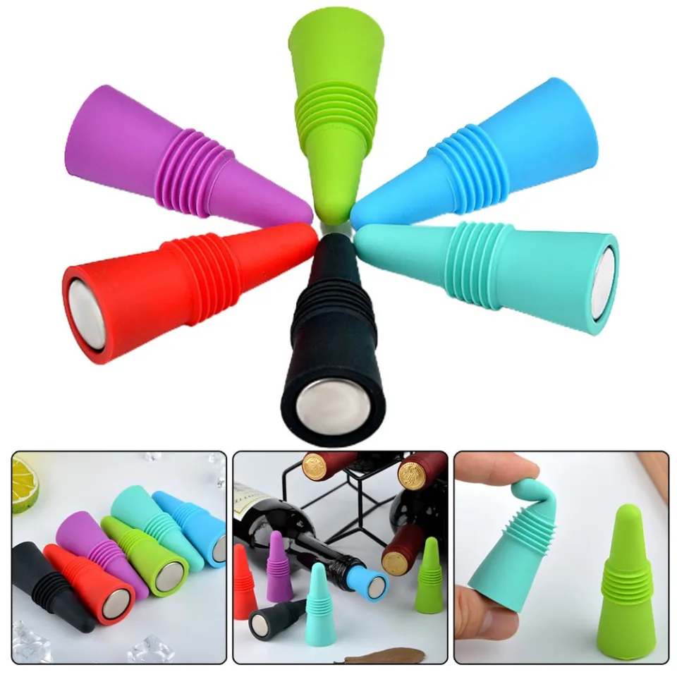 Silicone Wine Bottle Stopper Set Leak Proof Beer Champagne Cap