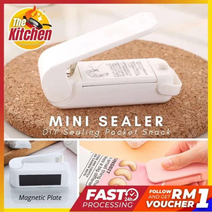 Portable Mini Heat Packet Sealer Plastic Food Snacks Bag Sealing