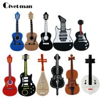 Pen Drive 8GB 16GB 32GB 64GB 128GB USB Flash Drive Cute Instruments Guitar Violin Model USB2.0 Flash Memory Stick 256GB Pendrive