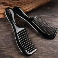 Natural Black Buffalo Ox Horn Comb Handmade Anti-Static Tooth Portable Massage Hair Combs