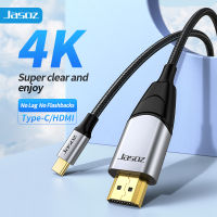 Jasoz USB C ถึงสาย HDMI 4K Type-C ถึงสายแปลง HDMI Thunderbolt 3 Adapter สำหรับ Mate 30 Pro Xiaomi Samsung