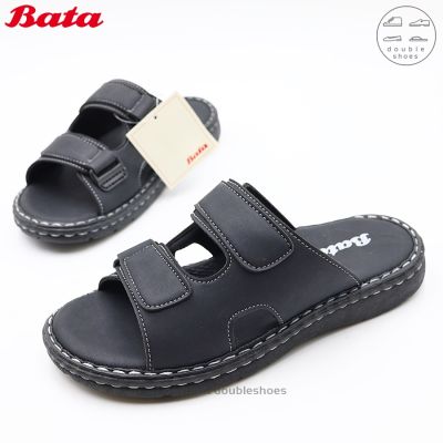 BATA บาจา รองเท้าแตะผู้ชาย แบบสวม พื้นนุ่ม เย็บรอบ ไซส์ 5-10 (รุ่น 861-4245 ,861-6245)