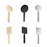 Bathroom Stainless Steel Hand Shower Bath Rain Handheld Shower Head Big Panel Square Circular Bath Sprinkler Brushed Gold Black Showerheads