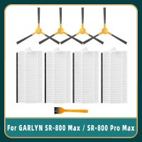 สำหรับ GARLYN SR-800 Max/ SR-800 Pro Max อะไหล่เครื่องดูดฝุ่นหุ่นยนต์แปรงด้านข้างอุปกรณ์เสริมสำหรับตัวกรอง Hepa