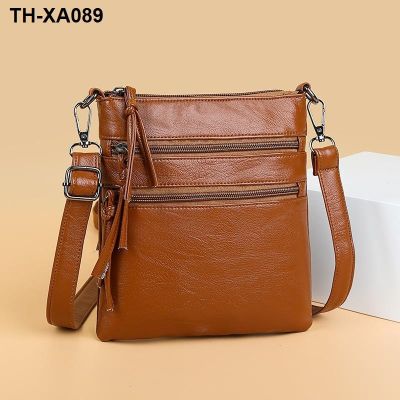 ▩ The new 2023 ms mobile phone package soft leather shoulder aslant han edition fashion bag zipper vertical zero is