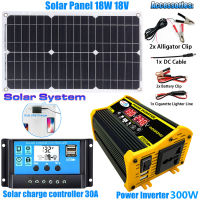 ตัวควบคุมอินเวอร์เตอร์รวมระบบพลังงานแสงอาทิตย์แผงโซลาร์เซลล์12V ถึง220V110V 300W การชาร์จและการคายประจุอัจฉริยะ