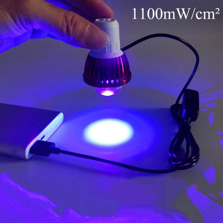 USB Ultraviolet Light UV Glue LED Curing Lamp Spotlight 365nm 395nm