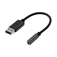 Audio Adapter USB C To 3.5mm Jack For PC Laptop Converter Plug And Play External Sound Card Aux Portable Cable Gaming Microphone