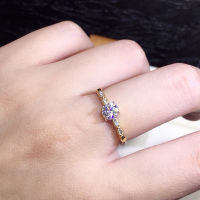 Moissanite แหวนแฟชั่นประดับเพชรคริสตัลสําหรับผู้หญิง