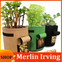 Merlin Irving Shop 7 Gallon Plant Grow Bags Potato Pot Greenhouse Vegetable Moisturizing Vertical Garden Bag Tools