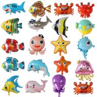 Large Sea Animals Foil Balloons Shark Fish Helium Air Globos Baby Shower Birthday Party Wedding Decorations Ocean Theme Ballons Balloons