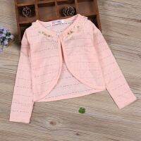 Child Girl Cardigan Sweater Summer Beach Pink Cotton Cardigan Coat 1 2 3 4 6 8 10 Year Old School Kid Clothes 175005 Cups