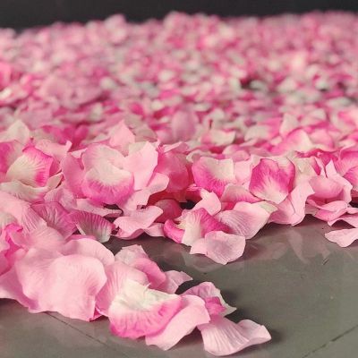 ┅№✠ 100/500/1000pcs Colorful Romantic Silk Rose Petals Artificial Wedding Flower Petal Wedding Party Flower Favors Decoration 50