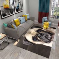 Cute Pug Husky Dog Pattern Anti-Slip Carpet Door Mat Doormat Outdoor Kitchen Living Room Bedroom Floor Mat Rug Home Decorate