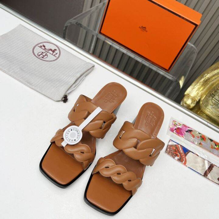 2023-new-high-heel-slippers-womens-genuine-leather-square-head-thick-heels-versatile-large-sandals-outgoing-slippers