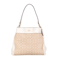 กระเป๋าสะพาย COACH แท้ ผ้าลาย OUTLINE SIGNATURE สายหนังแท้ ช่องเยอะ สวยมาก COACH 57612 OUTLINE SIGNATURE JACQUARD LEXY SHOULDER BAG