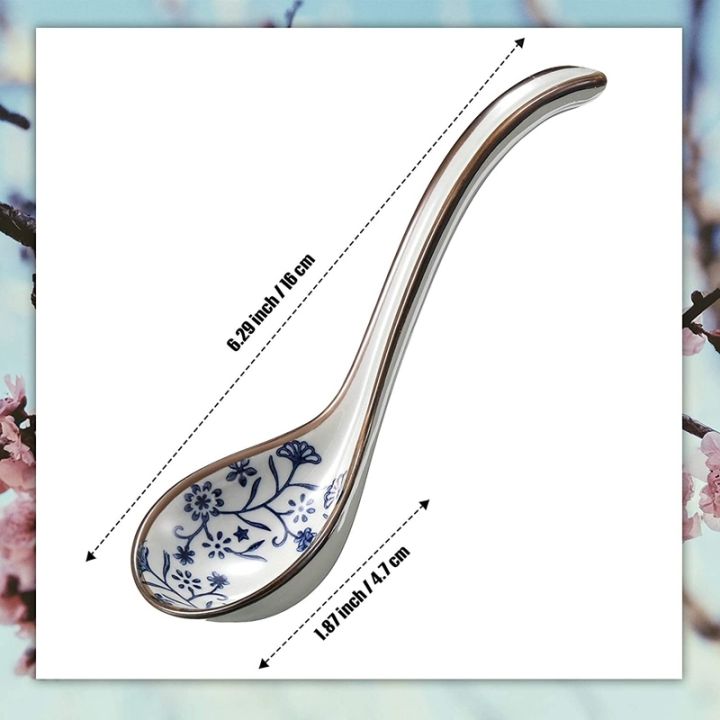 8-pieces-asian-retro-chinese-ceramic-rice-spoons-curved-handle-ramen-soup-spoon-painted-flower-spoons-with-long-handle