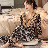 ☜▧ Velvet Princess Pajamas Set Sexy Lace Sleepwear For Women Full-Sleeve Autumn Soft Pyjama Women 39;s Comfortable Sweet Homewear