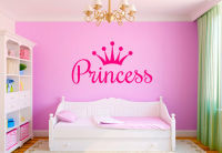 Princess Queen Crown DIY Wall Sticker Art Decals for Kids Room Decor Personalized Girl Name Vinyl Murals Stickers A9272023