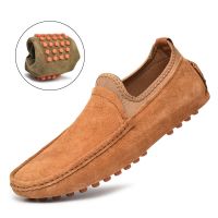 DEKABR Summer Men Loafers Genuine Leather Casual Shoes Fashion Slip On Driving Shoes Breathable Moccasins Plus Size 38 49