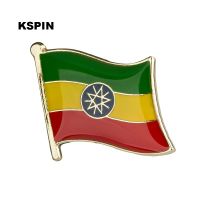 Ethiopia Flag Badge Flag Laple Pin Badges Flag Brooch Fashion Brooches Pins