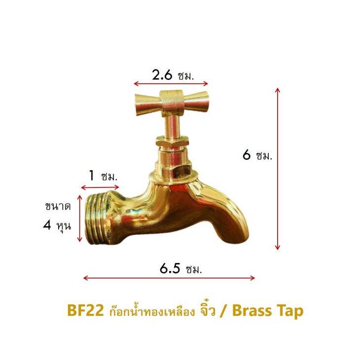 worasri-bf22-ก๊อกล้างพื้น-ก๊อกบอลสนามหน้าบ้าน-ทองเหลืองทั้งชิ้น-แบบหมุนหัวเปิด-ปิด-4-หุน-ขนาดจิ๋วแต่แจ๋ว-6-5-x-6-ซม-สีทอง-แข็งแรง-ไม่เป็นสนิม