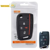 4ปุ่มซิลิโคนรถ Remote Key สำหรับ VW Polo Golf 7 MK7 Atlas 2016-2020สำหรับ Octavia A7 Keyless Fob Shell ผิว