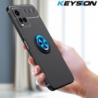 KEYSION เคสกันกระแทกสำหรับ VIVO Y21 Y21S X70 Pro + แหวนซิลิโคนสำหรับ VIVO Y73 Y53S 4G Y33S