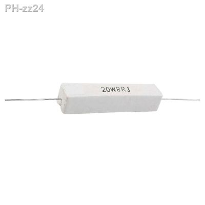 8 Pcs Wire Wound Ceramic Cement Resistor 8 Ohm 20W 5