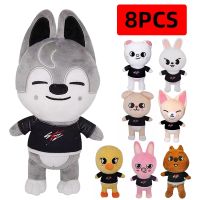 Skzoo Plush Toys 20cm Stray Kids Plush Wolf Chan Cartoon Stuffed Animal Plushies Doll Kawaii Companion for Kids Adults Fans Gift