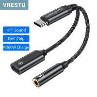 2 In 1 USB C To 3.5Mm Headphone Jack Adapter Type C Charge Audio Aux Adaptor For Ipad Pro Samsung S23 Ultra Note 20 10 Huawei Mi