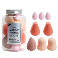 8 Pcsbox Makeup Foundation Sponges Wet Dry Dual Use Makeup Concealer Puff Makeup Cosmetic Tool Set Bottle