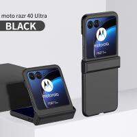 คลุมทั้งหมด360 ° Moto Razr 40เคสฝาครอบป้องกันแบบเรียบง่ายสำหรับ2023 Moto Razr เคสแข็งแบบพิเศษสีทึบ