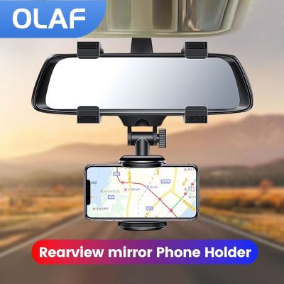 Olaf Rearview Mirror Car Mobile Phone Holder 360° Rotatable Mount Stand in Car For CellPhone Seat Hanging Clip Bracket Support