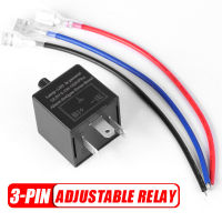 3Pin 12V 24V รถจักรยานยนต์ LED Flasher Relay ยานยนต์อิเล็กทรอนิกส์ปรับไฟเลี้ยว Blinker Flasher Relay Universal